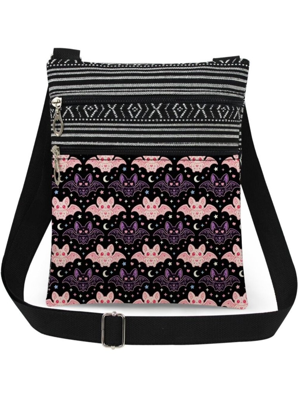 Women's Black Halloween Pumpkin Witch Ghost Skull Purse Crossbody Handbag Bag